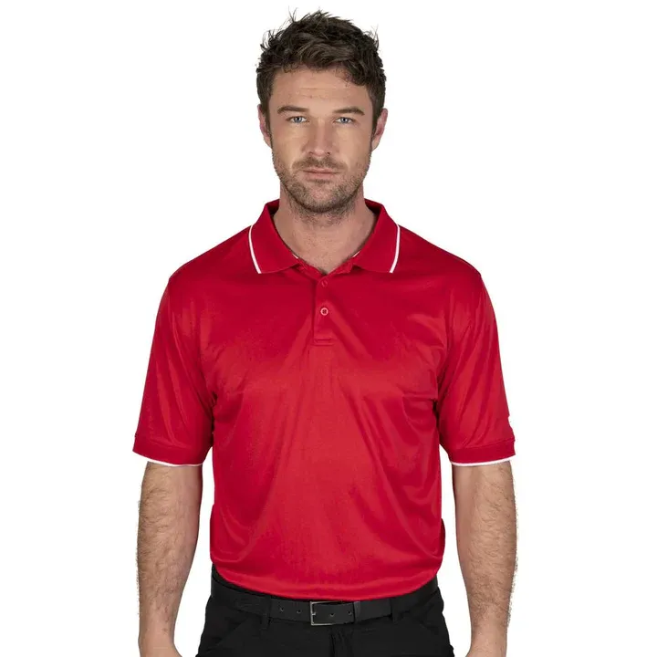 Island Green 1899 Performance Polo Shirt – Red