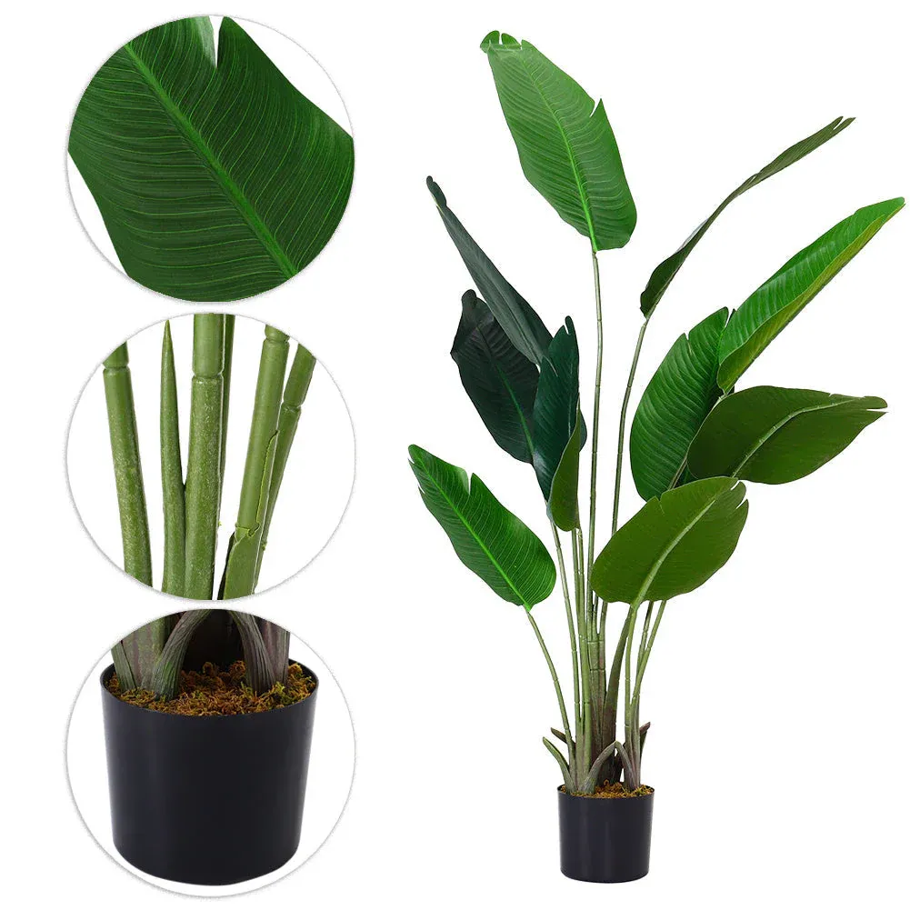 Artificial Plants Banana Leaf Tree with Pot - Image 7