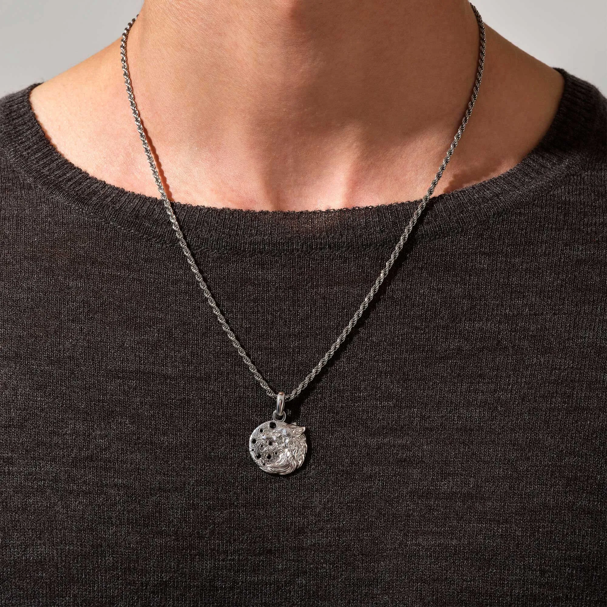 Wolf Pendant in Silver - Image 3